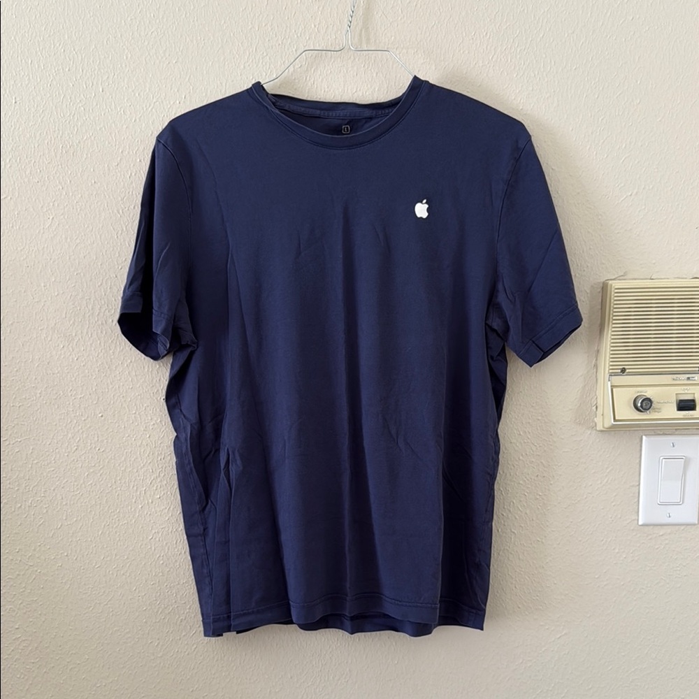Apple Navy Blue Apple Logo Men's T-Shirt